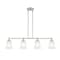 Designers Fountain Bronson 60 Watt 4 Light Brushed Nickel Pendant with Frosted Glass Shade D278M-IS-BN - alternate 1